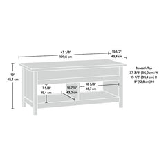 Mystic Oak Mccaslin Lift Top 4 legs Coffee Table with Storage Classic New Look