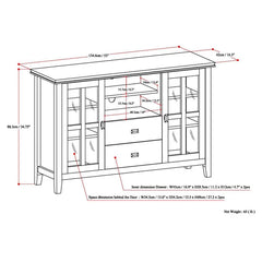 Russet Brown Amer Solid Wood TV Stand for TVs up to 65"