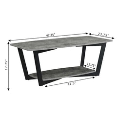 Tobago Cross Legs Coffee Table with Storage Urban Industrial Look Indoor Design