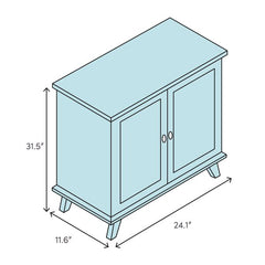 31.5'' Tall 2 - Door Accent Cabinet Two Adjustable Interior Shelves