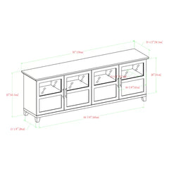 White Oak Timpson TV Stand for TVs up to 80 Made from Engineered Wood