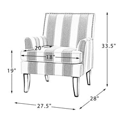 Gray Fagundes 27.5'' Wide Armchair Engineered Wood Frame