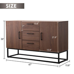 Robynn 47'' Wide 3 Drawer Server Large Storage Space