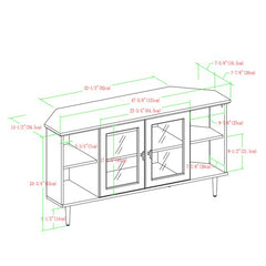 Gray Wash Cochere Corner TV Stand for TVs up to 55" Indoor Furniture