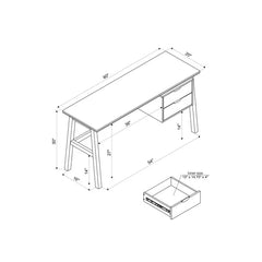 Honey Natural Cullens End Table Blend of Solid and Engineered Wood