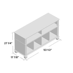 Mejia TV Stand for TVs up to 60" Rectangular Silhouette with Tasteful Molding