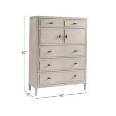 Agastya 5 Drawer 46'' W Combo Dresser Engineered Wood and Rests on Tapered Legs