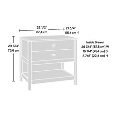 Ivan 32.44'' Wide 1 Drawer Lateral Filing Cabinet Soft White Features Full Extension Slides