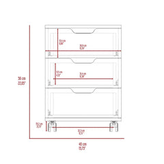 Diomede 15.7'' Wide 3 -Drawer Mobile Vertical Filing Cabinet Design