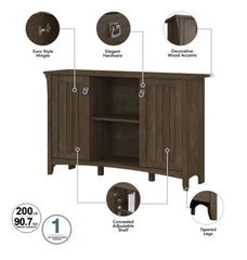 Accent Storage Cabinet 1 Adjustable Shelf Behind Each Door