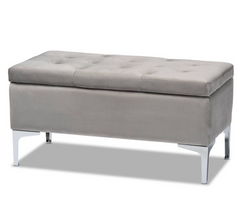 Neymar Upholstered Storage Bench Contemporary Bench with Deep Storage