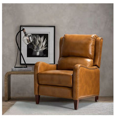 Brick Brigida Cigar Genuine Leather Recliner for Living Room