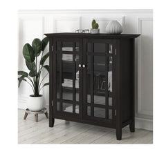 Freemont Solid Wood 39 inch Wide Transitional Medium Storage Cabinet - 42.2"h x 39"w x 17"d