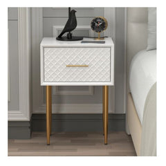 Modern Contemporary Spacious Drawer Nightstand Side Table Clean Lined Transitional Style