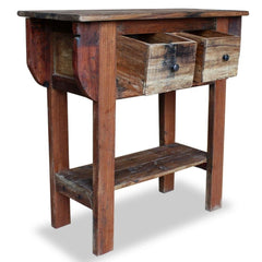 Console Table Solid Reclaimed Wood 31.5"x13.8"x31.5" Add A Touch of Rustic Charm To your Home Decor